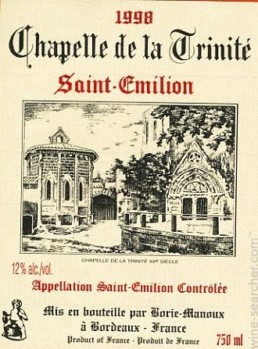 AOP Saint-Emilion Etiquette - La Trinité 2017 - French Bistrot